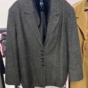 Penningtons Black and Gray Textured Blazer